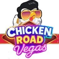 Chicken Road Vegas slot logo by InOut at Ringospin Casino
