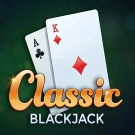 Classic Blackjack slot logo by Red Tiger Gaming at Ringospin Casino