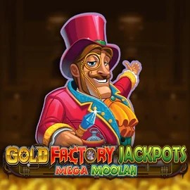 Gold Factory Jackpots Mega Moolah logo – Jackpots by Aurum Signature Studios at Ringospin Casino