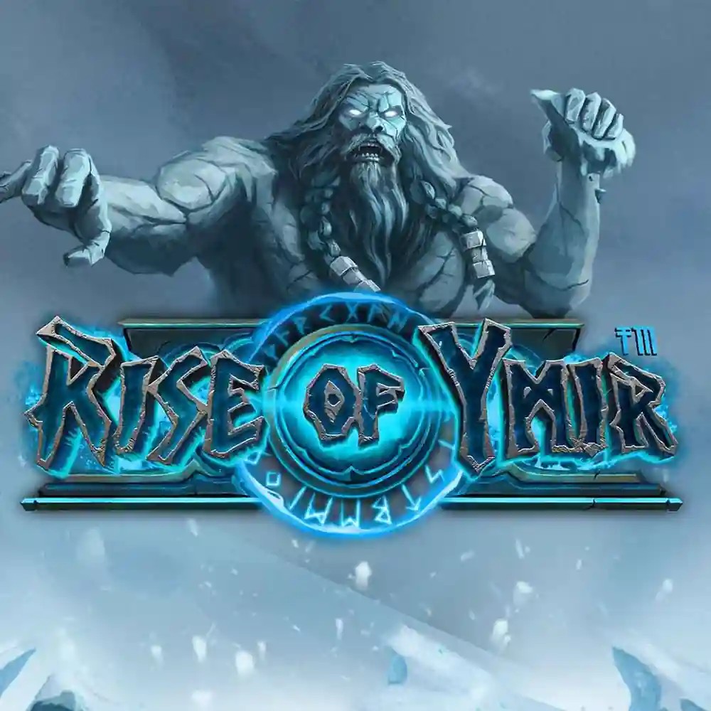 Slots logo of Rise of Ymir from Hacksaw Gaming at Ringospin Casino